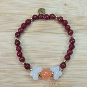 Gemstone Artisan Butterfly Bracelet - Handmade Everyday Layer Jewelry - D016